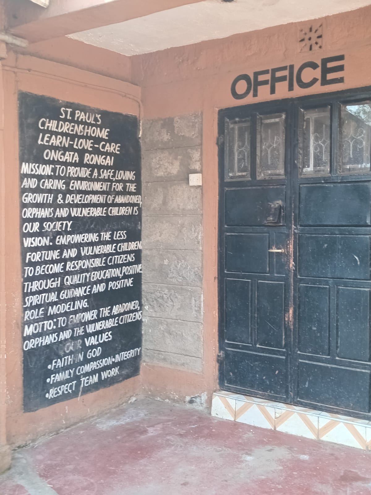 Entrance of St. Paul's Children's Home in Olekasasi